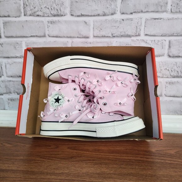⭐Converse Chuck 70 Hi Bow Edgy Studded Size 4 Men's Shoes Sneakers Pink A14444C⭐ - Picture 8 of 10